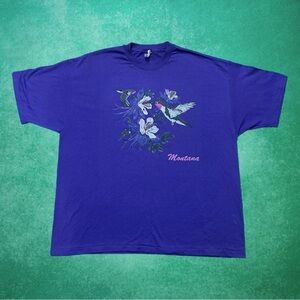 Vintage Hummingbirds Flowers Shirt